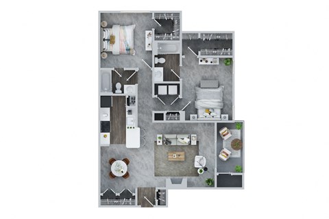 2 BED - 2 BATH A at Town Walk at Hamden Hills, Connecticut, 06518